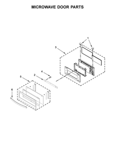 Microwave Door Parts Diagram and Parts List for WOC75EC7HS00  Whirlpool Microwave Oven Combo