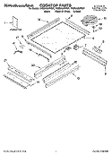 COOKTOP PARTS Diagram and Parts List for YKESA907PP01  KitchenAid Range