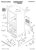 CABINET PARTS Diagram and Parts List for KBRP20ELSS01  KitchenAid Refrigerator
