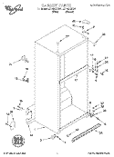 CABINET Diagram and Parts List for ET19DKXFN01  Whirlpool Refrigerator