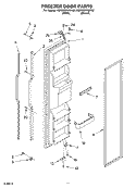 FREEZER DOOR Diagram and Parts List for KSRD22FKBT02  KitchenAid Refrigerator