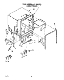 TUB ASSEMBLY Diagram and Parts List for DP8500XXN0  Whirlpool Dishwasher