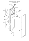 FREEZER DOOR Diagram and Parts List for 7GD25DFXFW00  Whirlpool Refrigerator