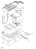 SHELF PARTS, OPTIONAL PARTS (NOT INCLUDED) Diagram and Parts List for ET9FTKXKQ04  Whirlpool Refrigerator