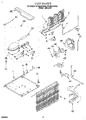 UNIT, LIT/OPTIONAL Diagram and Parts List for RT18BKXDN00  Roper Refrigerator