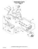 DISPENSER PARTS Diagram and Parts List for YWFW9151YW00  Whirlpool Washer