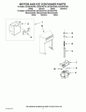 MOTOR AND ICE CONTAINER PARTS Diagram and Parts List for GSF26C4EXB02  Whirlpool Refrigerator