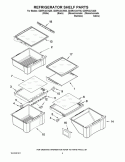 REFRIGERATOR SHELF PARTS Diagram and Parts List for GD5RVAXVQ05  Whirlpool Refrigerator