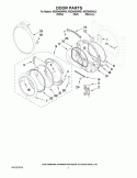 DOOR PARTS Diagram and Parts List for WED9450WW0  Whirlpool Dryer