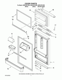 DOOR PARTS Diagram and Parts List for W8RXDGFXQ00  Whirlpool Refrigerator