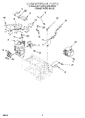 OVEN INTERIOR, LITERATURE Diagram and Parts List for MT1135SGB0  Whirlpool Microwave