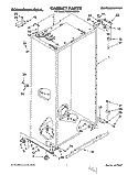 CABINET Diagram and Parts List for KSSS36DBX01  KitchenAid Refrigerator