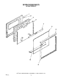 OVEN DOOR, OPTIONAL Diagram and Parts List for RS660BXV2  Whirlpool Range
