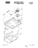 COOKTOP Diagram and Parts List for FEC330BW0  Roper Range