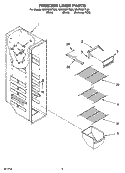 FREEZER LINER PARTS Diagram and Parts List for ED2PBEXTL00  Whirlpool Refrigerator