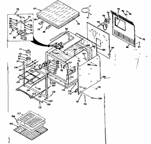 Body Section Diagram and Parts List for 8504237310  Kenmore Range