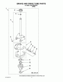 BRAKE AND DRIVE TUBE PARTS Diagram and Parts List for 7MWT98965WW1  Whirlpool Washer