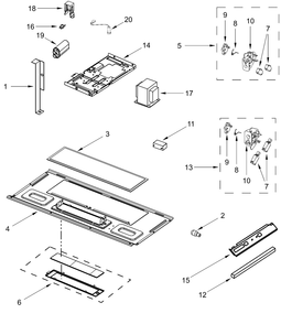 Interior And Ventilation Parts Diagram and Parts List for WMMS3130RZ01  Whirlpool Microwave
