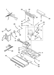 Unit Parts Diagram and Parts List for GX5FHDXTL11  Whirlpool Refrigerator