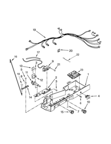 Control Box Parts Diagram and Parts List for 10651792411  Kenmore Refrigerator