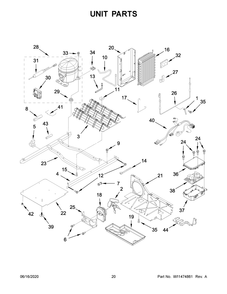 Unit Parts Diagram and Parts List for WRS335SDHW03  Whirlpool Refrigerator