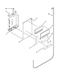 Dispenser Parts Diagram and Parts List for 5VWT71REYF00  Whirlpool Refrigerator