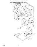 AIR FLOW AND CONTROL Diagram and Parts List for AK4000XZ1  Whirlpool Dehumidifier