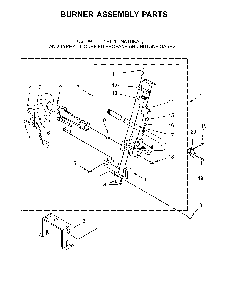 Burner assembly parts Diagram and Parts List for 11070372710  Kenmore Dryer