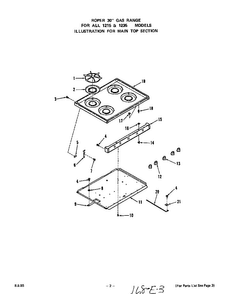 Section 6 Diagram and Parts List for 1235*0A  Roper Range