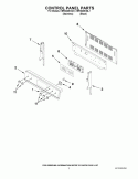 CONTROL PANEL PARTS Diagram and Parts List for KERS208XBL1  KitchenAid Range