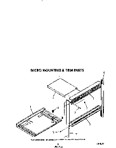 Micro Mounting And Trim Diagram and Parts List for B9907*0  Roper Range