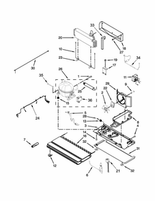 Unit Parts Diagram and Parts List for 596723824102  Kenmore Refrigerator