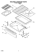 Part Location Diagram of 8190076 Whirlpool Door Handle - White