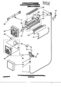 Icemaker Diagram and Parts List for ET18NMFW03  Whirlpool Refrigerator