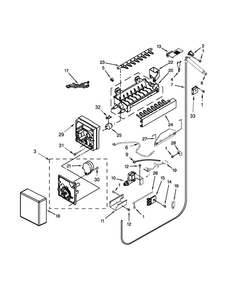 Icemaker Parts Diagram and Parts List for KBSN508ESS00  KitchenAid Refrigerator