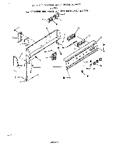 Backguard Diagram and Parts List for F9157*0  Roper Range