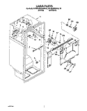 LINER Diagram and Parts List for KTRS20KAWH10  KitchenAid Refrigerator