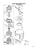 PUMP AND MOTOR Diagram and Parts List for WU4400V2  Roper Dishwasher