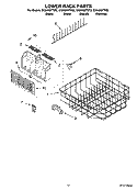 LOWER RACK PARTS, OPTIONAL PARTS (NOT INCLUDED) Diagram and Parts List for GU2455XTSB2  Whirlpool Dishwasher