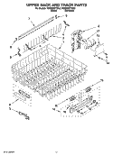 UPPER RACK AND TRACK PARTS Diagram and Parts List for KUDB03CTBS2  KitchenAid Dishwasher