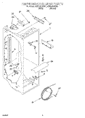 REFRIGERATOR LINER Diagram and Parts List for 4YED27DQFN01  Whirlpool Refrigerator