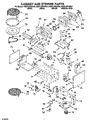 CABINET AND STIRRER PARTS Diagram and Parts List for KEMC308KSS04  KitchenAid Microwave Oven Combo