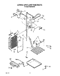 LOWER UNIT AND TUBE Diagram and Parts List for KSSS42DAX01  KitchenAid Refrigerator