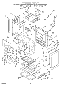 CHASSIS Diagram and Parts List for SF365PEGT5  Whirlpool Range
