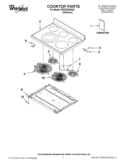 COOKTOP PARTS Diagram and Parts List for WFE720H0AS0  Whirlpool Range