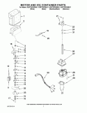 MOTOR AND ICE CONTAINER PARTS Diagram and Parts List for KSRT25FWMS01  KitchenAid Refrigerator