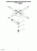 LOWER WASHARM AND STRAINER PARTS, OPTIONAL PARTS (NOT INCLUDED) Diagram and Parts List for KUDL03FVSS0  KitchenAid Dishwasher
