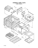 INTERNAL OVEN Diagram and Parts List for SF365BEPW2  Whirlpool Range