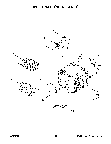 Internal Oven Parts Diagram and Parts List for KFGC500JPA05  KitchenAid Range