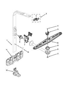 Upper Wash And Rinse Parts Diagram and Parts List for KUDS30SXSS9  KitchenAid Dishwasher